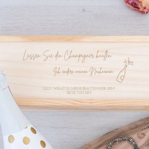 Pop the Champagner-Weinkiste aus Holz