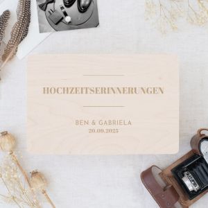 Hölzerne Hochzeit Erinnerungsbox modernes Papier