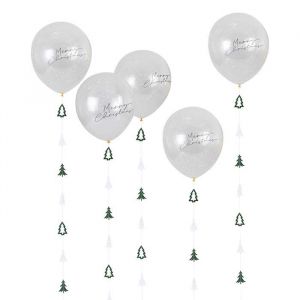 Luftballons mit Weihnachtsbaumschleife Nordic Noel Ginger Ray