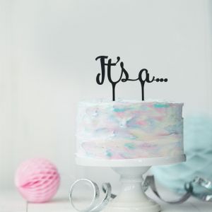 Gender Reveal Cake Topper It's a... Acryl